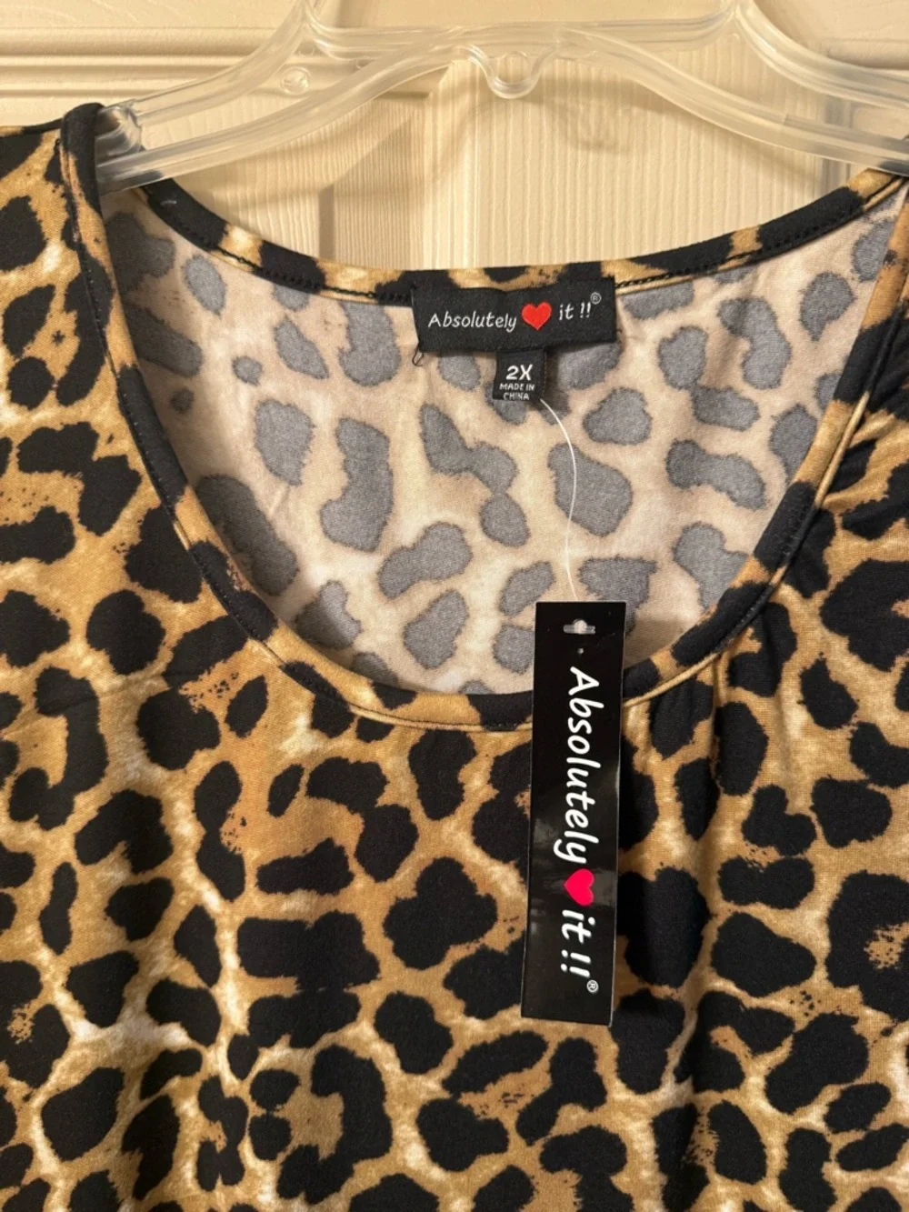 Absolutely ❤️ It !! Leopard Print Shift Stretchy Classic Comfort Dress 2XL NWT - Picture 5 of 10